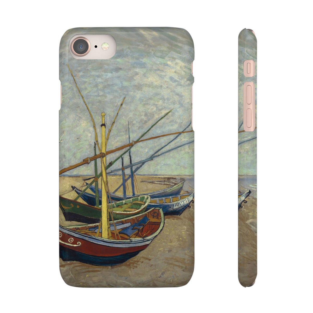 Fishing Boats on the Beach by Vincent van Gogh - iPhone Slim Case