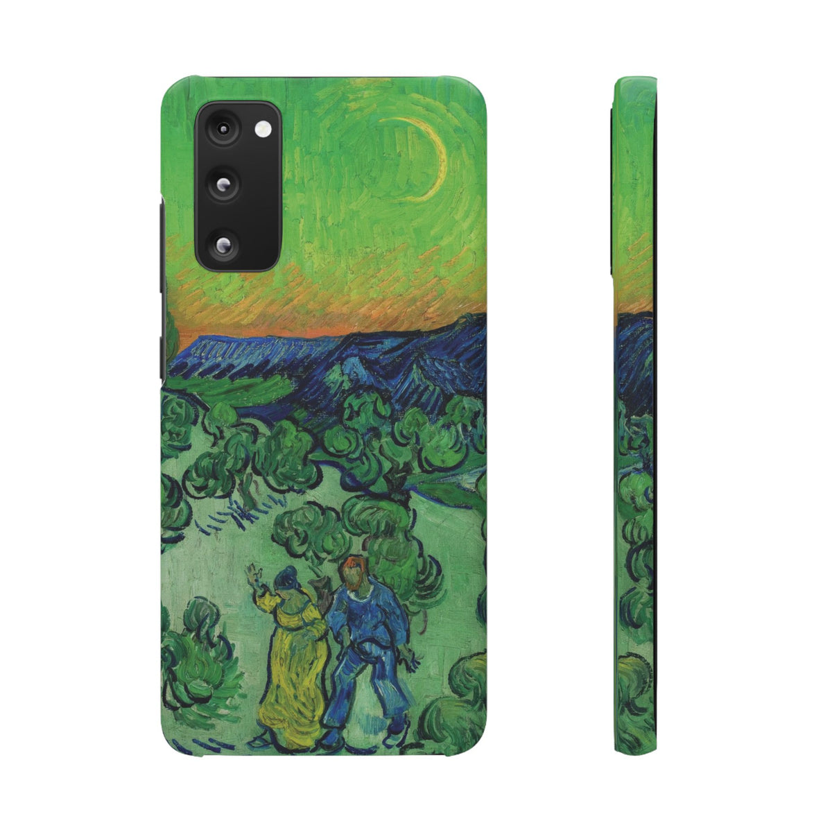 Landscape with Couple Walking and Crescent Moon by Vincent van Gogh - Samsung Slim Case