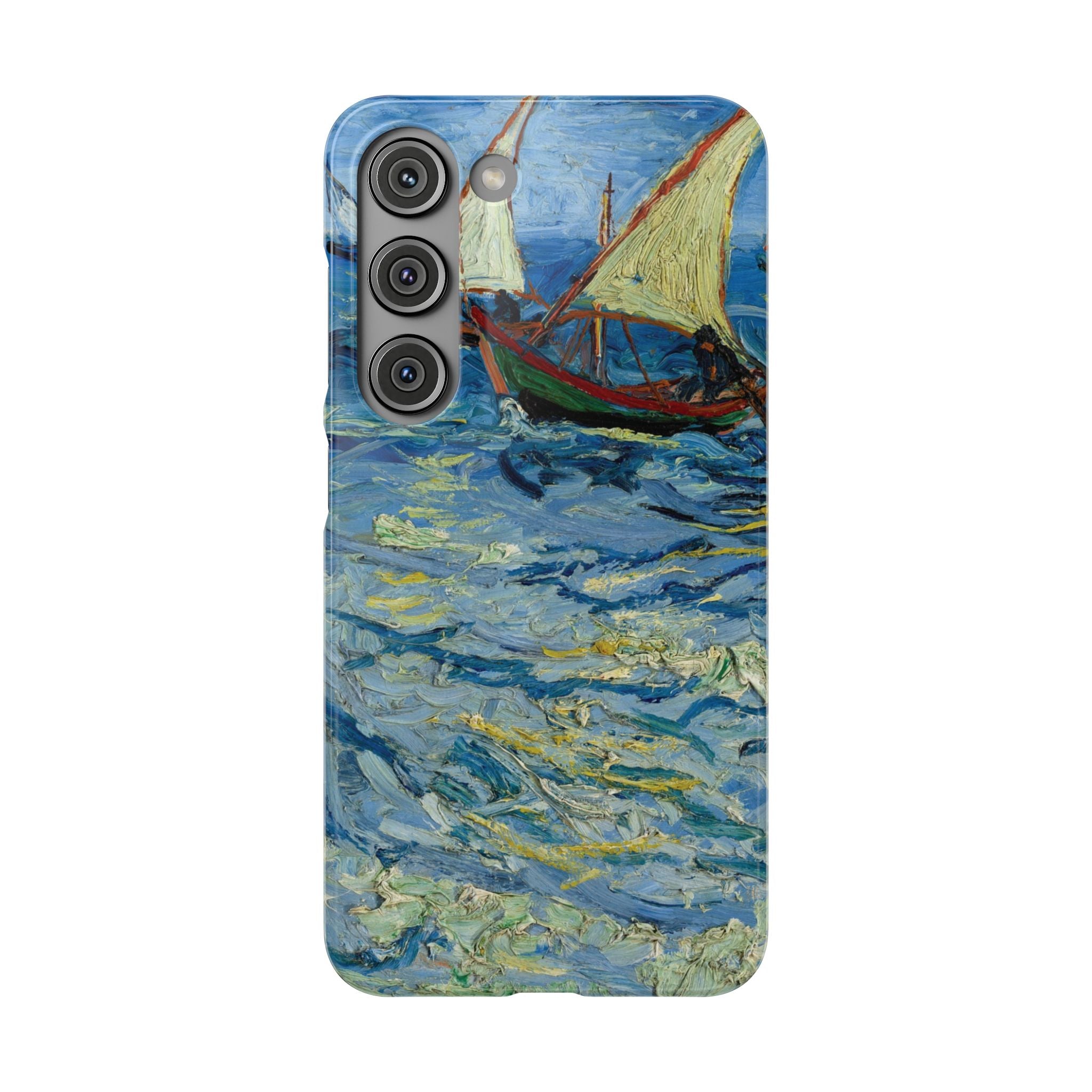 Fishing Boats at Sea by Vincent van Gogh - Samsung Slim Case