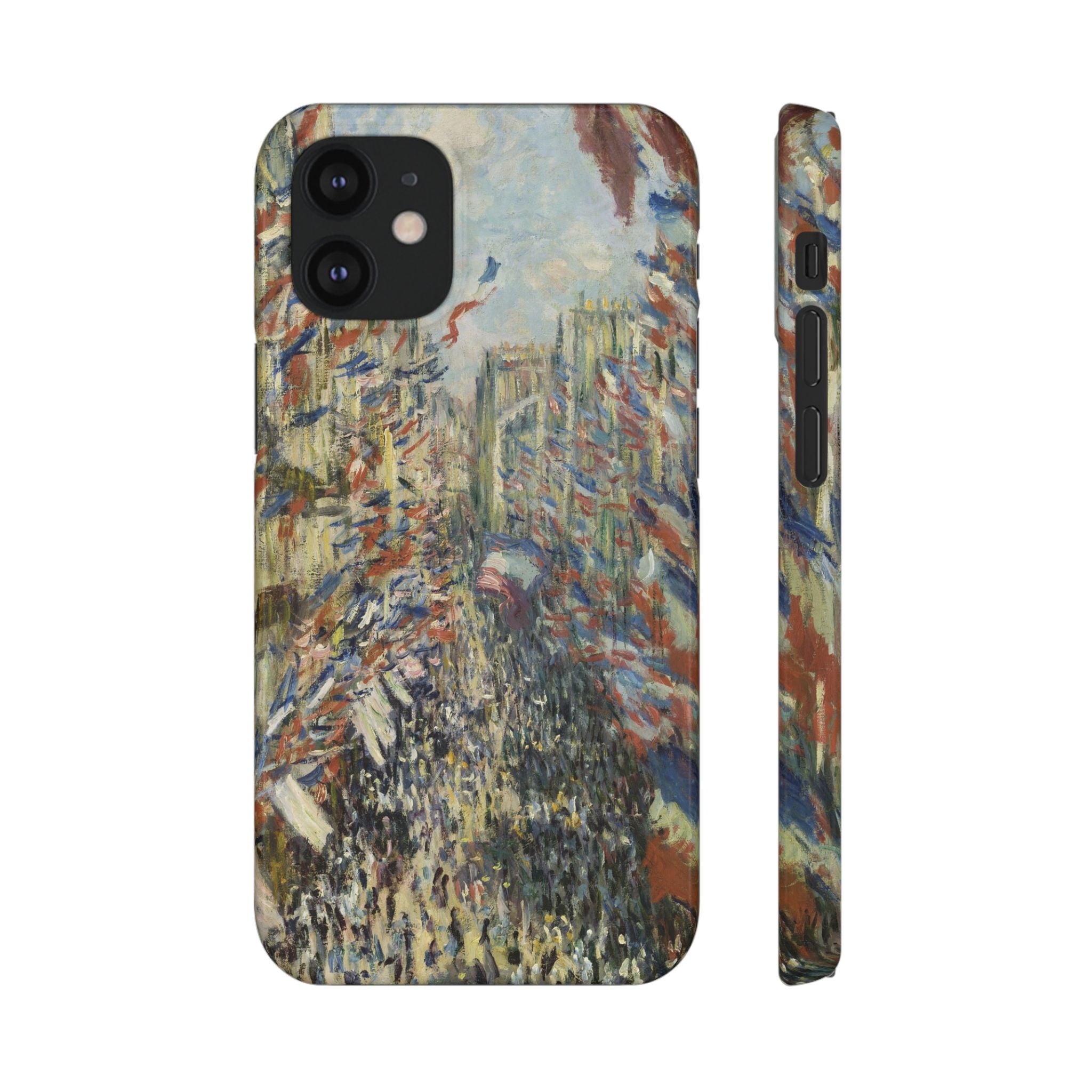 The Rue Montorgueil in Paris by Claude Monet - iPhone Slim Case
