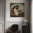 Framed Algae and Boniface by Alexandre Cabanel wall art hanging on a wall in a modern interior.