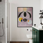 The Ten Largest, No. 6 – Adulthood by Hilma af Klint wall art hanging on a wall as elegant home decor.