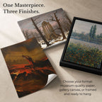 Explore three premium ways to display your favorite artwork. Choose between museum-quality paper, gallery-wrapped canvas, or framed wall art ready to hang, designed to fit your style and space.
